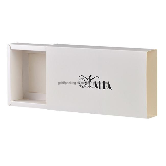 Custom Design White Card Soap Packaging Box Drawer Paper Box with PVC Window