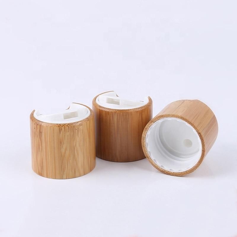 Plastic Cap Bamboo Wooden Bottle Cap 24/410 Plastic Disc Top Lid Bamboo Cap