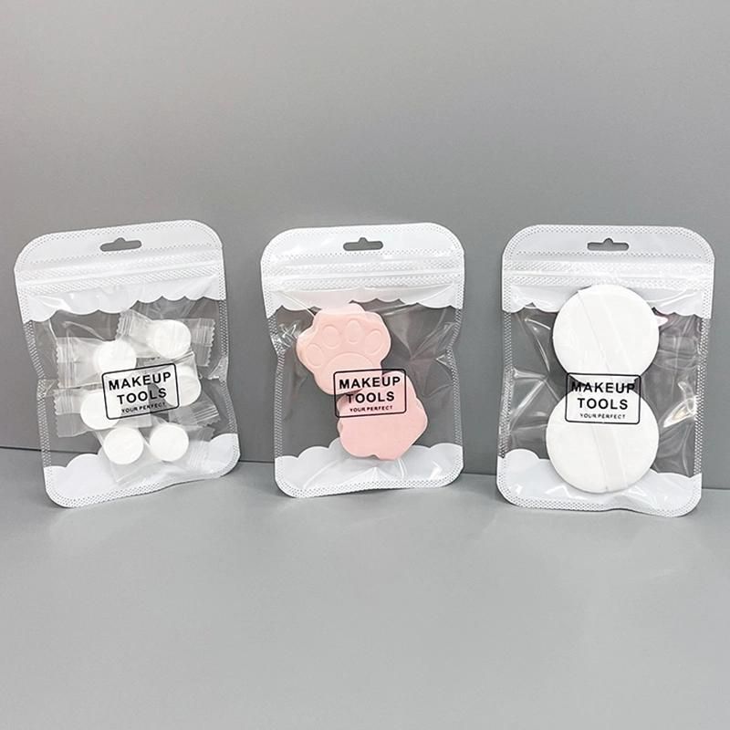 Makeup Tools Transparent White Plastic Packaging Pouch Zipper Bags