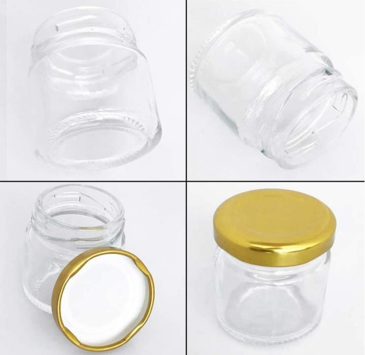 35ml 50ml Glass Jar for Jam Honey Sweet Jams Container with Metal Lids