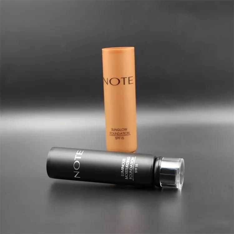 Silkscreen Printing HDPE Cosmetic Foundation Makeup Tube with Acrylic Cap