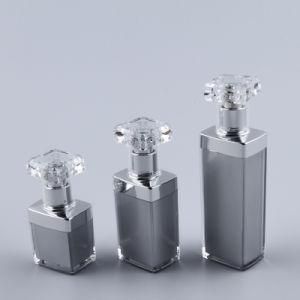 Gray Acrylic Square Lotion Bottles