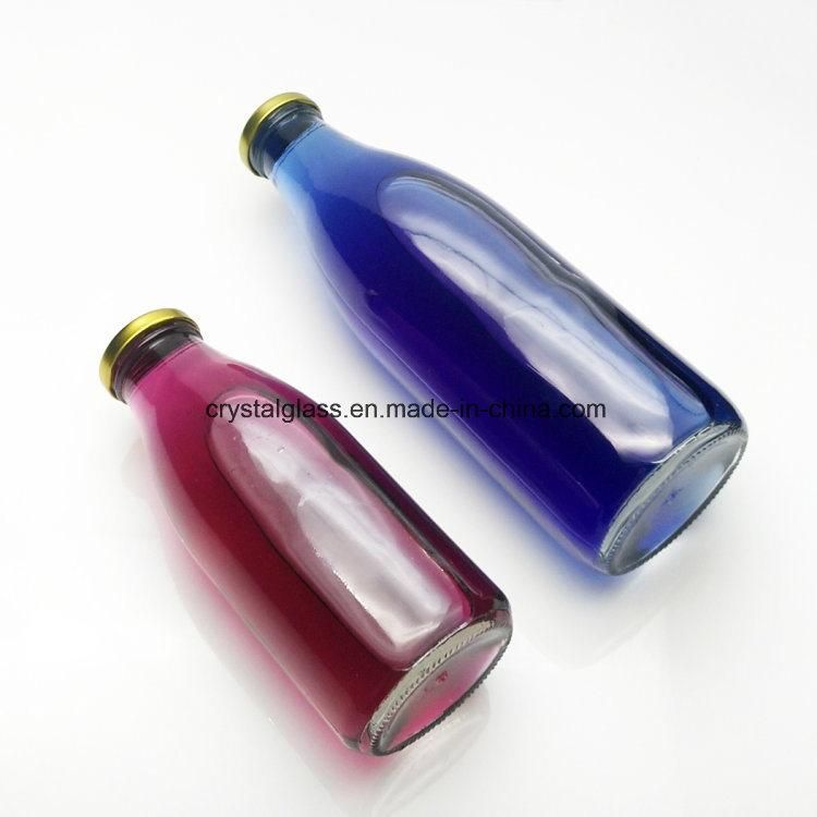 200ml 250ml 300ml 500ml Coffee Juice Glass Milk Bottle with Metal Lid