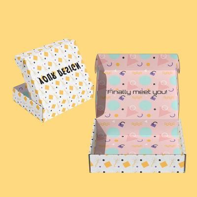 Custom Printed Design Logo Recycled Shipping Mailer Corrugated Paper Postal Gift Box Cardboard Boxes