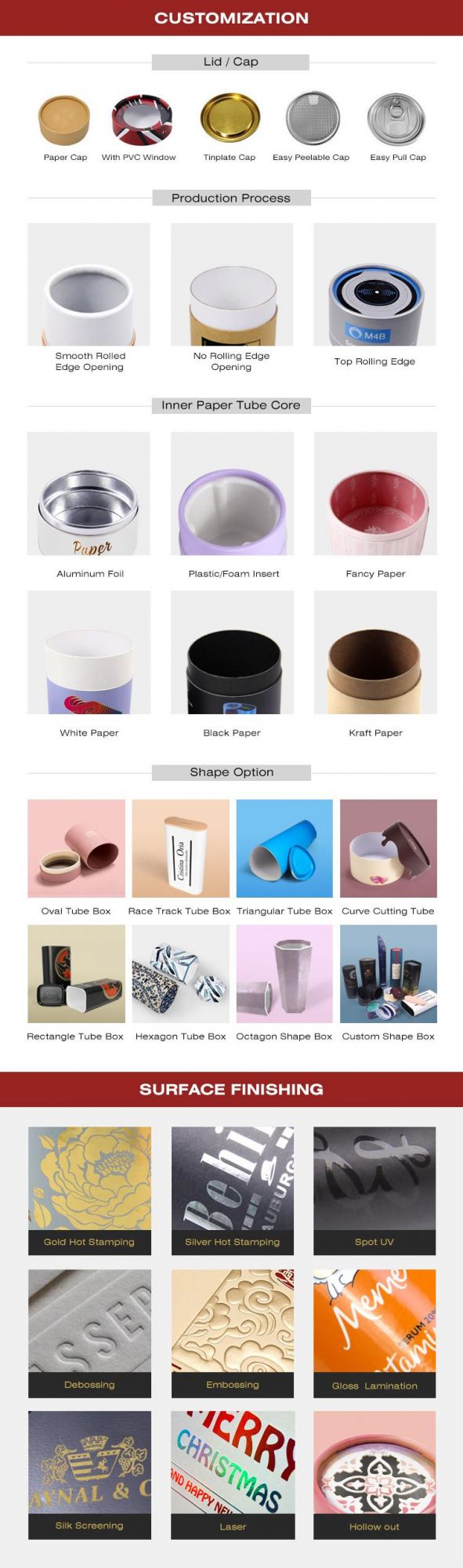 Firstsail Eco Friendly Customized Fancy Surface Finishing Round Tube Paper Gift Candle Clothing Cosmetic Wine Cylinder Packaging Box