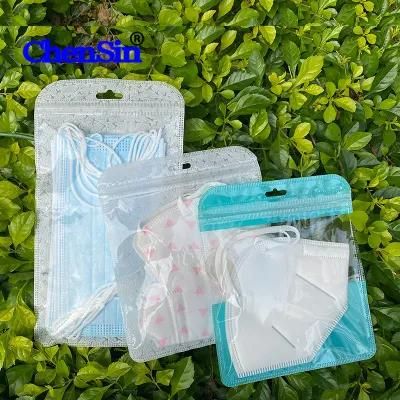 Custom Printing Resealable Plastic Face Mask Packaging Ziplock Bag