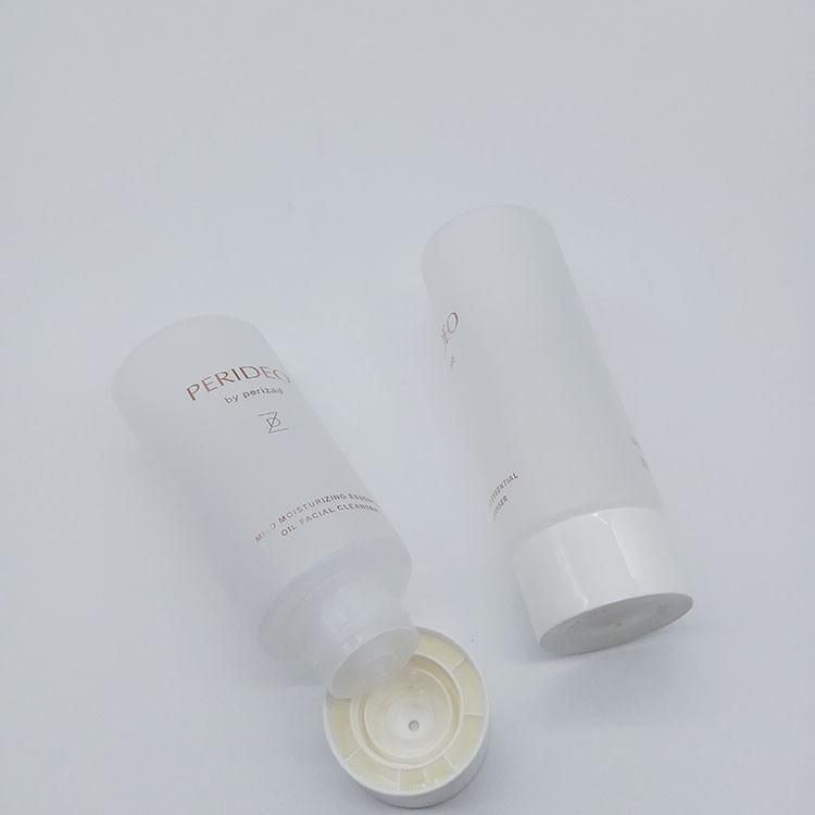 Round Shape Plastic Cosmetic Tube with Flip Cap Clear Tube