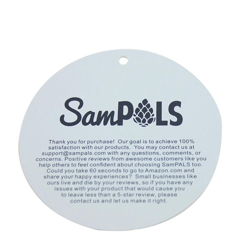 Customized White Die Cut Perfume Clothing Hang Tag
