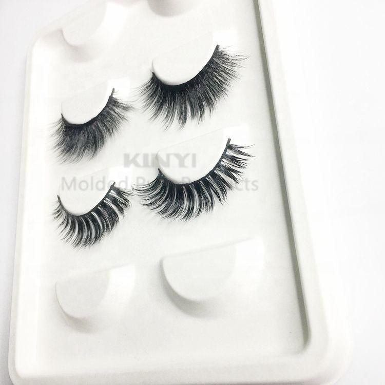 Custom Biodegradable Paper Pulp Molded Eyelash Packaging Box &Tray