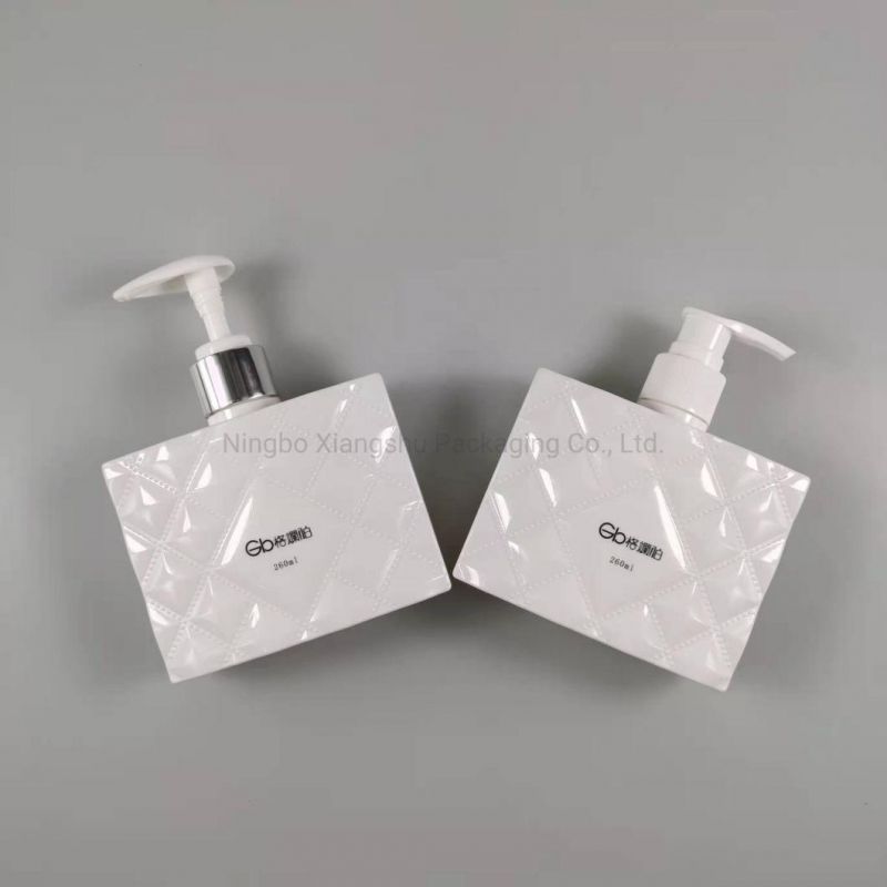 260ml Empty Packaging Square Plastic Shampoo Bottle for Lotion