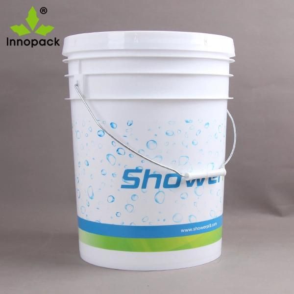 Custom Size Logo 5gallon Plastic Pails 20L Paint Bucket with Lids