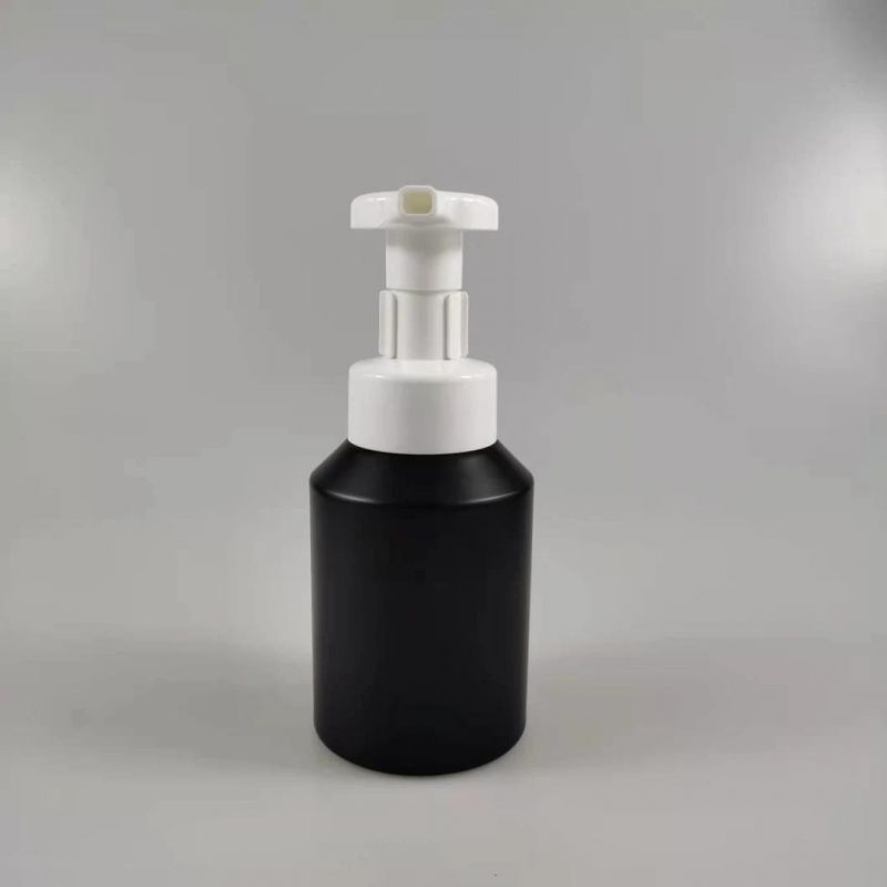 300ml Round Matte Black Pet Foam Pump Bottles Skincare Empty Plastic Hand Sanitizer Bottle with Pump