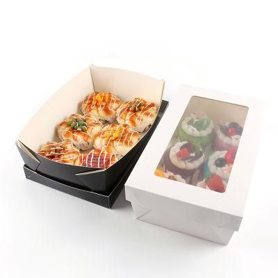 Custom Delicious Dessert Food Packing Gift Paper Box with Window
