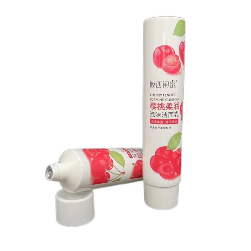 Custom Printing 60ml Super Oval Flat Matte Transparent Squeezable Soft Packaging Tube for Cleansing Gel