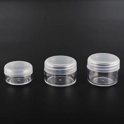 Different Sizes White Smooth Plastic Cream Jar Set