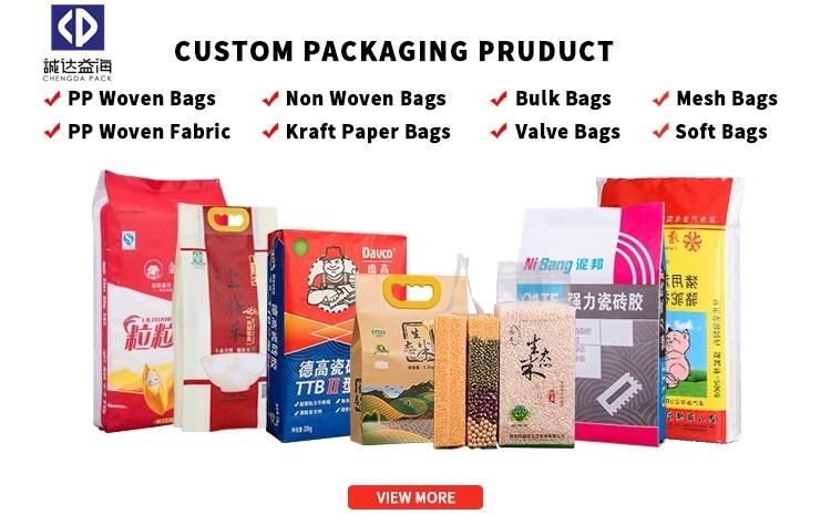 Three Sides Sealing Custom design Plastic 25kg Rice Packing Bag