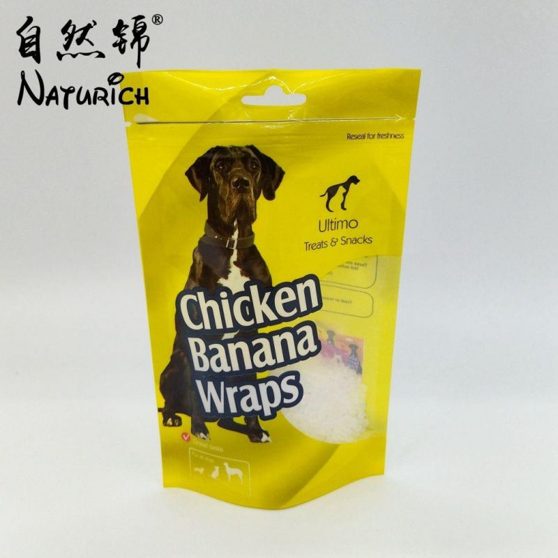 Quad Seal Plastic Zipper Bag for Pet Feed /Food Packaging