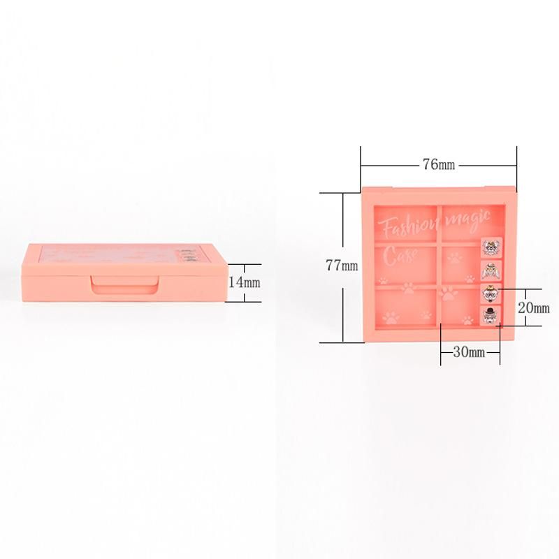 Wholesale Pink Color 6 Hole Eyeshadow Palette Eyeshadow Case for Custom Packaging