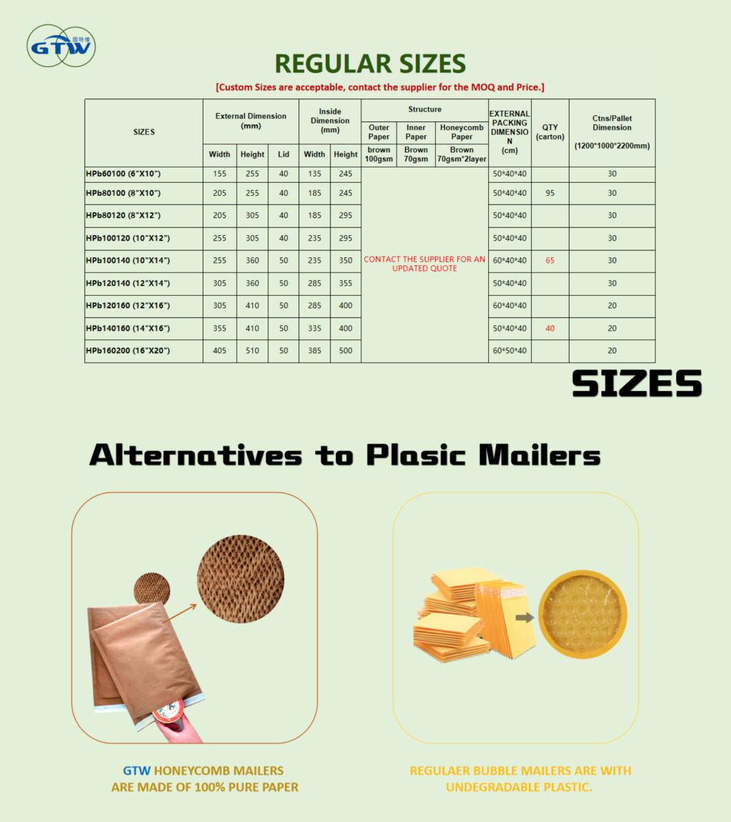 OEM New Product Eco Friendly Biodegradable Honeycomb Paper Padded Mailer