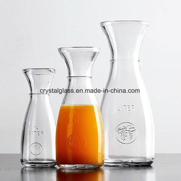 1L 350ml Customize Flint Glass Juice Beverage Bottle with Plastic Lid Brazil Glass Milk Bottle