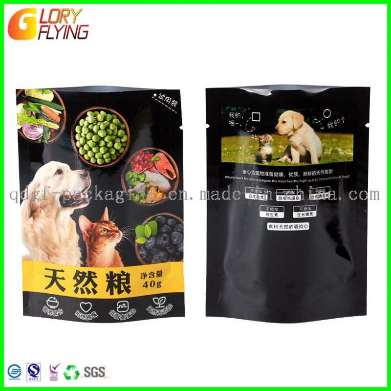 Plastic Product Food Packaging Spout Bag with Easy Handle for Cat Foods