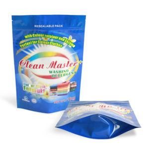 Direct Factory Custom Printing Resealable Stand up Washing Powder Packaging Bag with Zipper