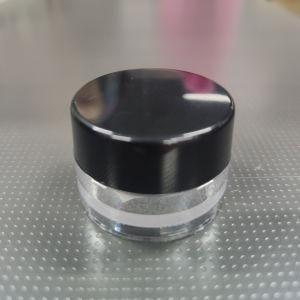 Mini Transparent Sample Round Shape 5g 8g 10g Plastic Cosmetic Eye Cream Jar with Colorful Lid