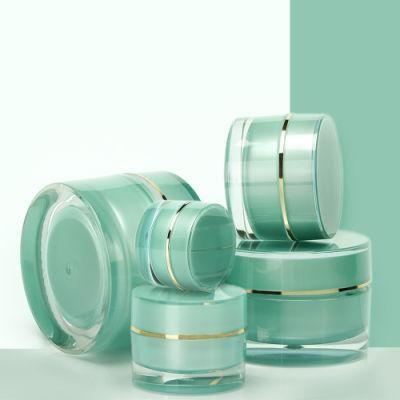 20g Green Acrylic Cream Jar for Cosmetic