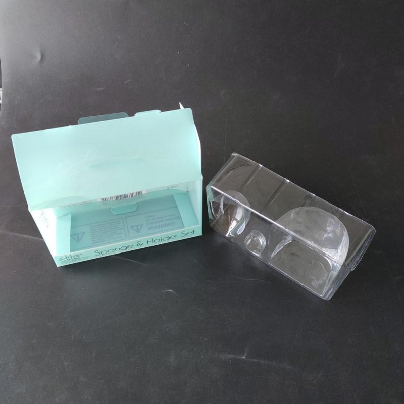 Printed Plastic Custom Cosmetic Make Up Packaging Boxes for sponge set