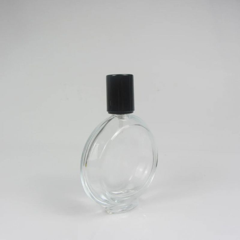 Custom Transparent Round Glass Perfume Spray Bottle 100ml