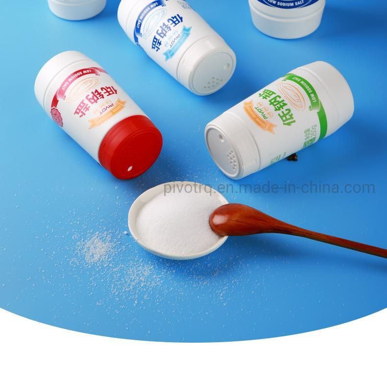 250g500g800g HDPE Round Conical Flask Table Sea Salt Bottles with Anti-Theft Screw Lid Shaking Jar Food Grade Plastic