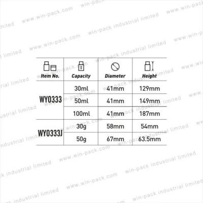 High Quality Square Lotion Acrylic Bottle Cosmetic Packing 30ml 50ml 100ml