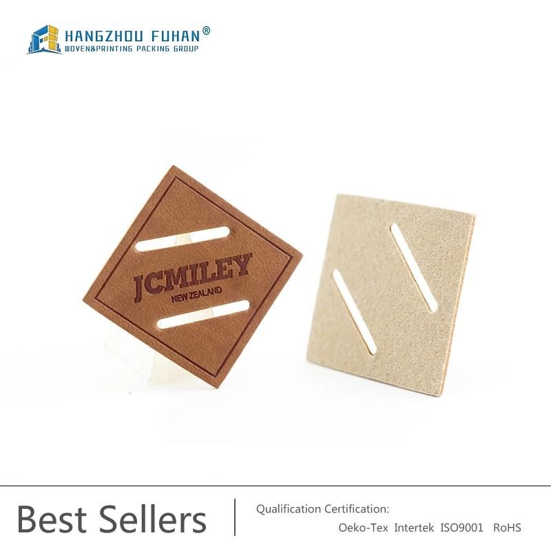 Customized Square Thin Cutout Leather Label