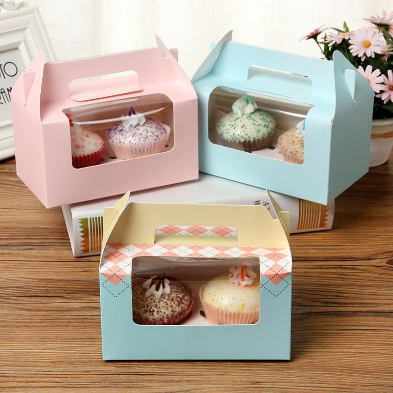 Macaroon Cake Box, Chocolate Chip Cookie Box, White Cardboard Transparent Cake Box