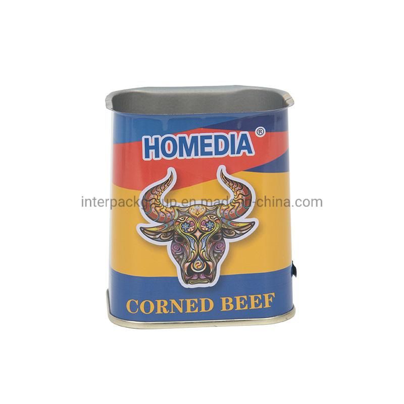 Key Open Can Food T-Style Metal Tin Can for Luncheon Meat or Corned Beef