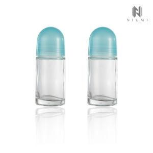 50ml Glass Roll on Bottle Round Deodorant Anti Perspirant Product Bottle Customized Color &amp; Print