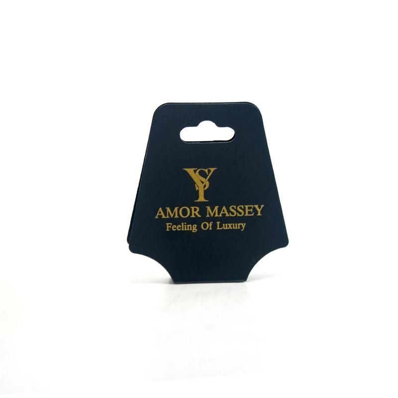 Printing 0.5mm Thick Jewelry Black PVC Silver Display Tag