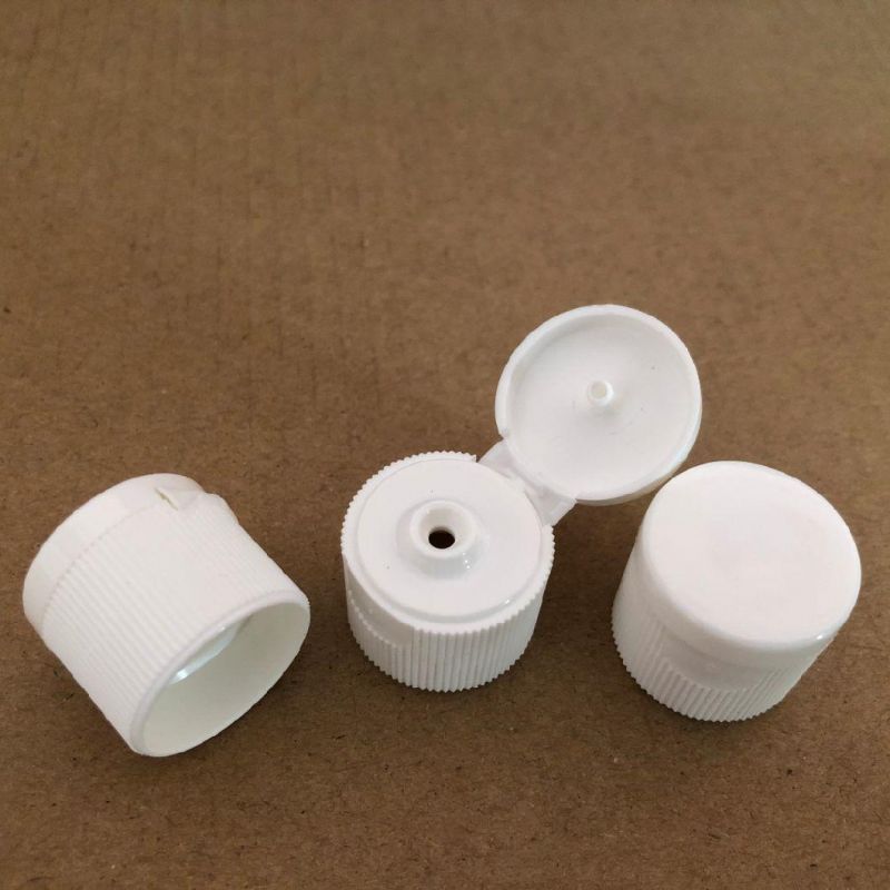 China Manufacturer High Quality Plastic Bottle Cap Plastic Flip Top Cap 18mm Small Size White Color Flip Top Cap for Bottle Using