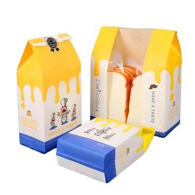 Toast Sandwich Bakery Bread Kraft Paper Bag with Window