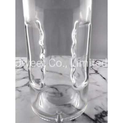 Factory Custom Premium Round Carved Liquor Glass Bottle 1750ml