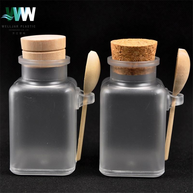 Plastic Container 100g ABS Square Bath Salt Bottle