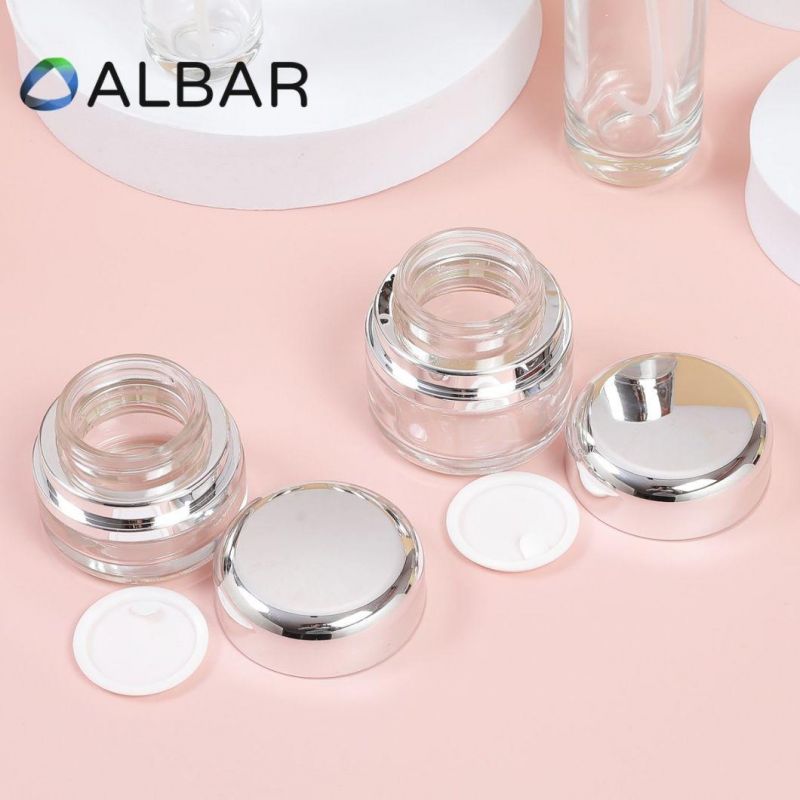 50ml Serum and Fragrance Cylinder Glass Bottles for Skin Face Oil Eye Body Care