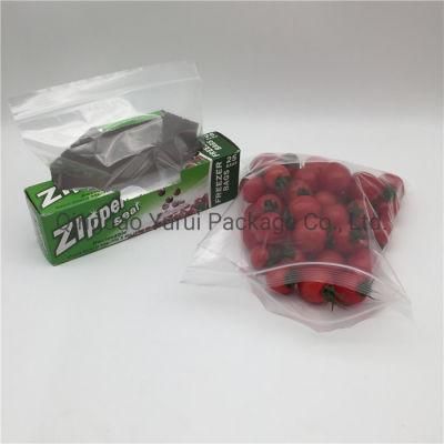 Waterproof Double Zipper Food Grade LDPE Resealable Bag with Color Box Retail