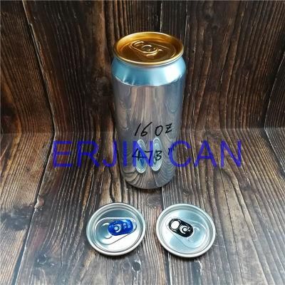 Erjin Aluminum Cans and Lids 16oz 473ml 1pint for Energy Drinks