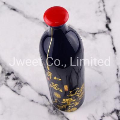 Custom 500ml Paint Colors Liquor Olive Oil Ceramic Bottle