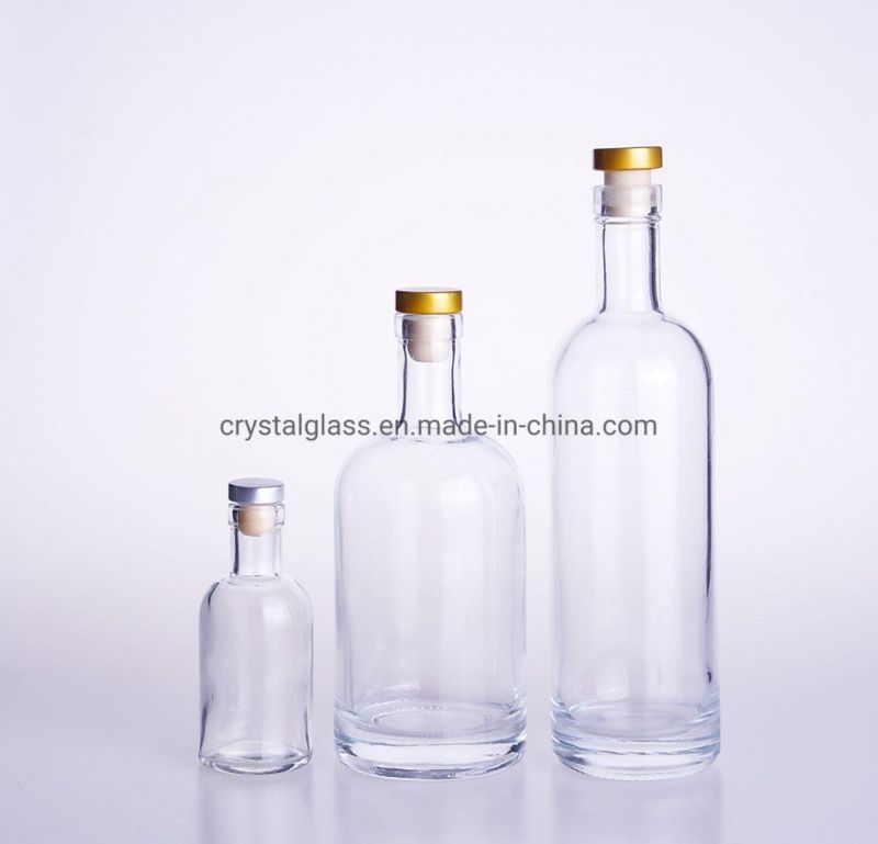 Super Flint Glass Vodka Bottle with Rubber 375ml 500ml 750ml