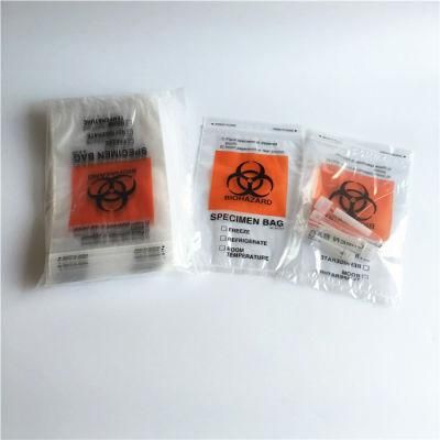 Hospital Specimen Transport Bag PE Plastic Zip Lock Biohazard Bags