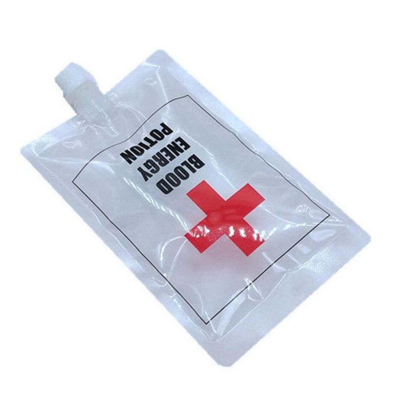 Plastic Blood Bag Shape Beer Cocktail Juice Drink Bag