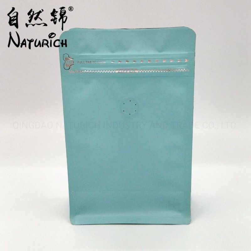 Quad Seal Plastic Zipper Bag for Coffee/Cookies/Dogfood/Rice