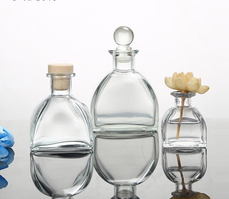 Mongolian Yurt Shape 50ml 100ml 150ml Glass Ball Cork Glass Reed Diffuser Bottle